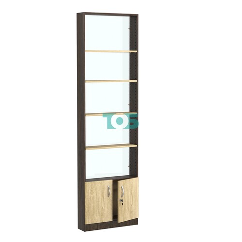 Стеллаж из ДСП с 4-мя полками 150x600 мм серии LEVEL-4 №2-1 (З/C - СТЕКЛО)