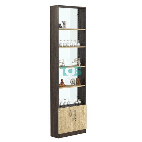 Стеллаж из ДСП с 4-мя полками 150x600 мм серии LEVEL-4 №2-1 (З/C - СТЕКЛО)