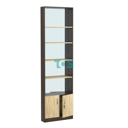 Стеллаж из ДСП с 4-мя полками 150x600 мм серии LEVEL-4 №2-2 (З/C - ЗЕРКАЛО)