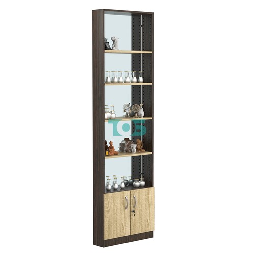 Стеллаж из ДСП с 4-мя полками 150x600 мм серии LEVEL-4 №2-2 (З/C - ЗЕРКАЛО)