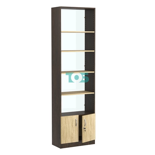 Стеллаж из ДСП с 4-мя полками 300x600 мм серии LEVEL-4 №5-1 (З/C - СТЕКЛО)