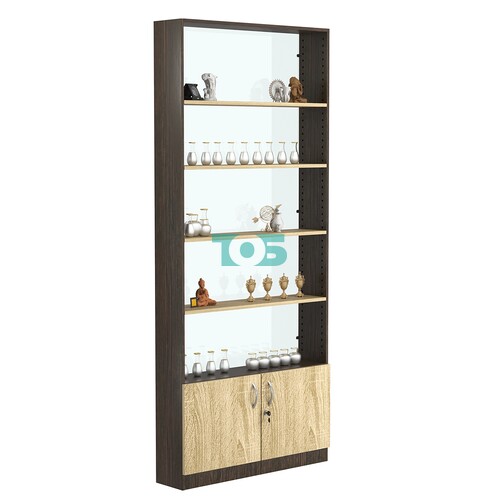 Стеллаж из ДСП с 4-мя полками 200x900 мм серии LEVEL-4 №10-1 (З/C - СТЕКЛО)