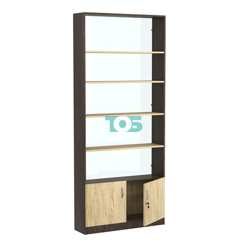 Стеллаж из ДСП с 4-мя полками 250x900 мм серии LEVEL-4 №11-1 (З/C - СТЕКЛО)