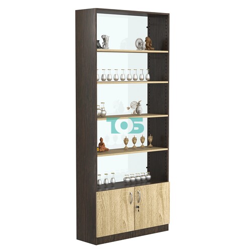 Стеллаж из ДСП с 4-мя полками 300x900 мм серии LEVEL-4 №12-1 (З/C - СТЕКЛО)