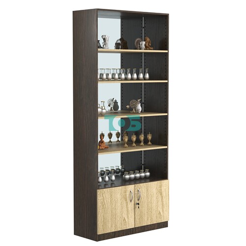 Стеллаж из ДСП с 4-мя полками 350x900 мм серии LEVEL-4 №13-2 (З/C - ЗЕРКАЛО)