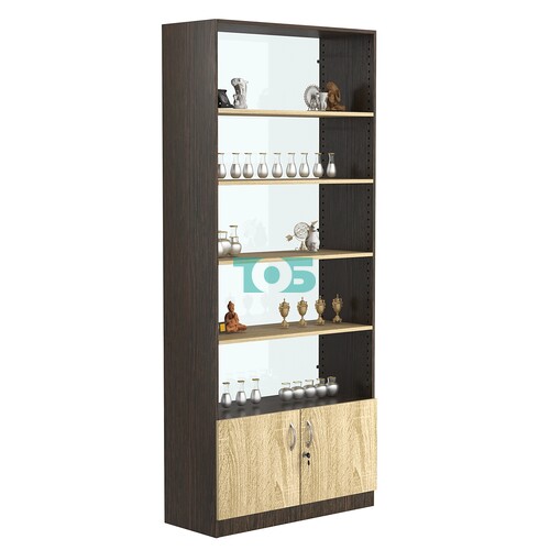 Стеллаж из ДСП с 4-мя полками 400x900 мм серии LEVEL-4 №14-1 (З/C - СТЕКЛО)