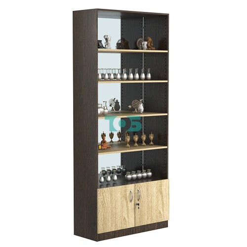 Стеллаж из ДСП с 4-мя полками 400x900 мм серии LEVEL-4 №14-2 (З/C - ЗЕРКАЛО)