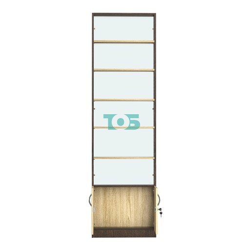 Стеллаж из ДСП с 5-ю полками 100x600 мм серии LEVEL-5 №1-1 (З/C - СТЕКЛО)