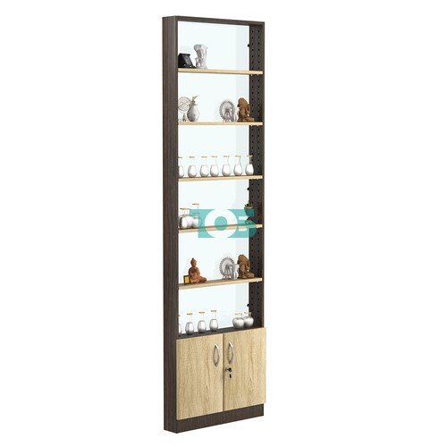 Стеллаж из ДСП с 5-ю полками 100x600 мм серии LEVEL-5 №1-1 (З/C - СТЕКЛО)