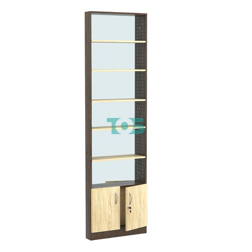 Стеллаж из ДСП с 5-ю полками 100x600 мм серии LEVEL-5 №1-2 (З/C - ЗЕРКАЛО)