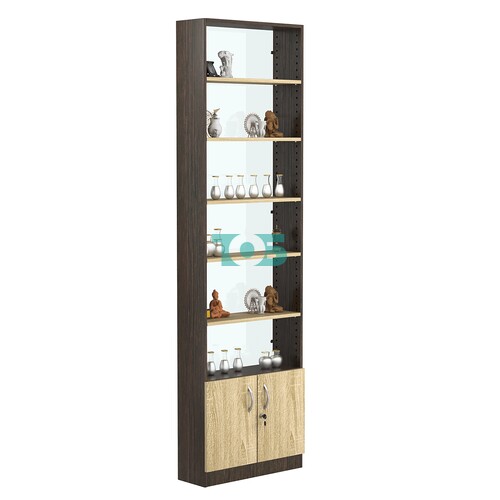 Стеллаж из ДСП с 5-ю полками 200x600 мм серии LEVEL-5 №3-1 (З/C - СТЕКЛО)