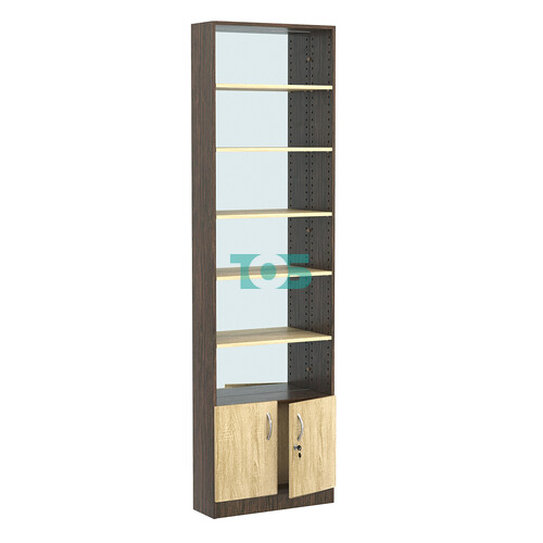 Стеллаж из ДСП с 5-ю полками 200x600 мм серии LEVEL-5 №3-2 (З/C - ЗЕРКАЛО)