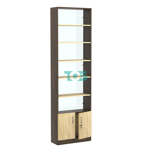 Стеллаж из ДСП с 5-ю полками 250x600 мм серии LEVEL-5 №4-1 (З/C - СТЕКЛО)