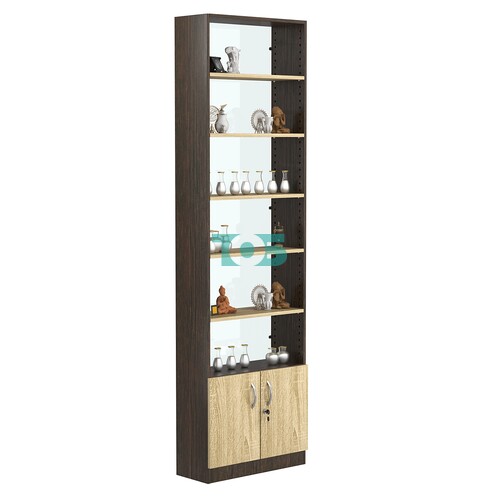 Стеллаж из ДСП с 5-ю полками 250x600 мм серии LEVEL-5 №4-1 (З/C - СТЕКЛО)