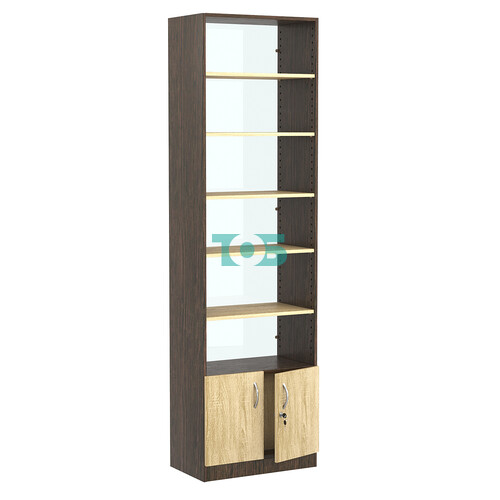 Стеллаж из ДСП с 5-ю полками 350x600 мм серии LEVEL-5 №6-1 (З/C - СТЕКЛО)