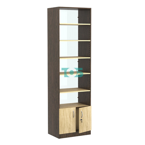 Стеллаж из ДСП с 5-ю полками 400x600 мм серии LEVEL-5 №7-1 (З/C - СТЕКЛО)