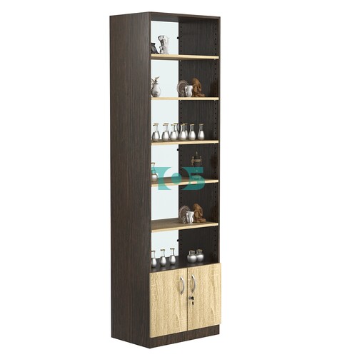 Стеллаж из ДСП с 5-ю полками 400x600 мм серии LEVEL-5 №7-1 (З/C - СТЕКЛО)