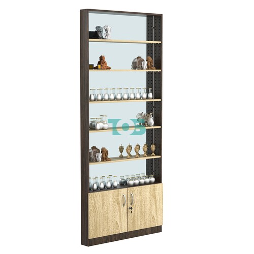 Стеллаж из ДСП с 5-ю полками 100x900 мм серии LEVEL-5 №8-2 (З/C - ЗЕРКАЛО)