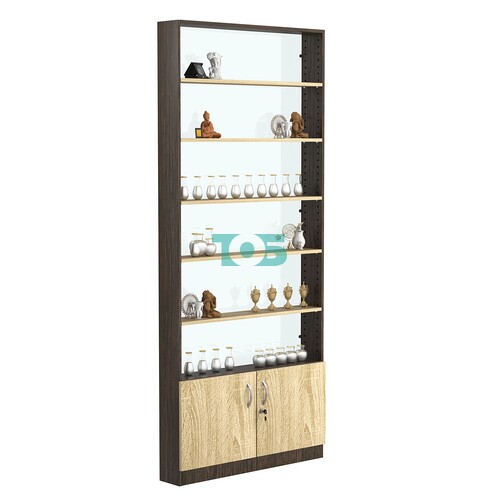 Стеллаж из ДСП с 5-ю полками 150x900 мм серии LEVEL-5 №9-1 (З/C - СТЕКЛО)