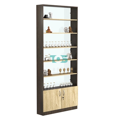 Стеллаж из ДСП с 5-ю полками 200x900 мм серии LEVEL-5 №10-1 (З/C - СТЕКЛО)