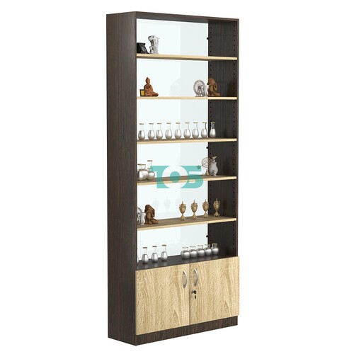 Стеллаж из ДСП с 5-ю полками 300x900 мм серии LEVEL-5 №12-1 (З/C - СТЕКЛО)