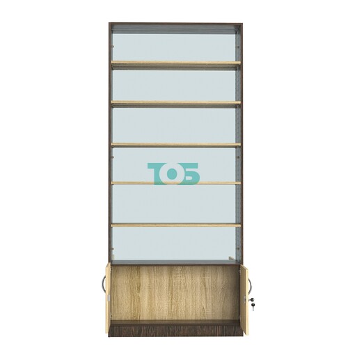 Стеллаж из ДСП с 5-ю полками 300x900 мм серии LEVEL-5 №12-2 (З/C - ЗЕРКАЛО)