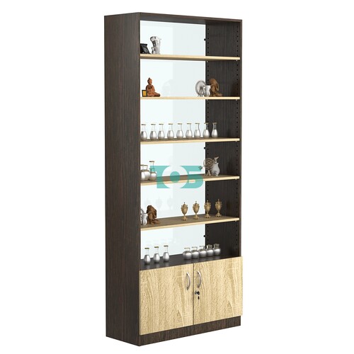 Стеллаж из ДСП с 5-ю полками 400x900 мм серии LEVEL-5 №14-1 (З/C - СТЕКЛО)