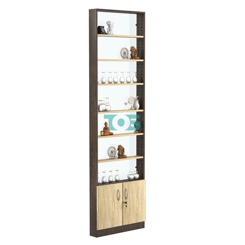 Стеллаж из ДСП с 6-ю полками 100x600 мм серии LEVEL-6 №1-1 (З/C - СТЕКЛО)