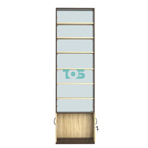 Стеллаж из ДСП с 6-ю полками 100x600 мм серии LEVEL-6 №1-2 (З/C - ЗЕРКАЛО)