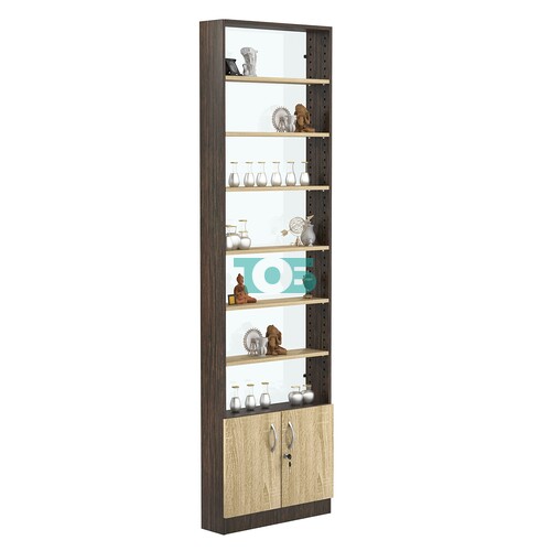 Стеллаж из ДСП с 6-ю полками 150x600 мм серии LEVEL-6 №2-1 (З/C - СТЕКЛО)