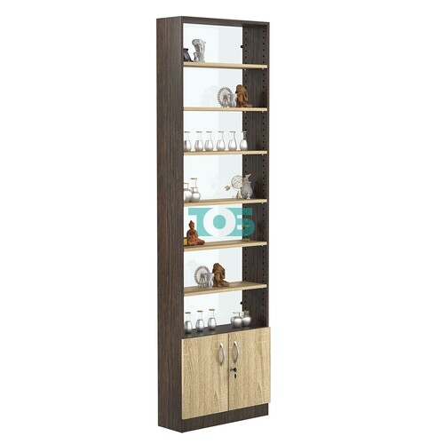 Стеллаж из ДСП с 6-ю полками 200x600 мм серии LEVEL-6 №3-1 (З/C - СТЕКЛО)