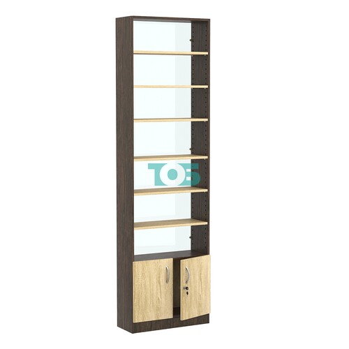 Стеллаж из ДСП с 6-ю полками 250x600 мм серии LEVEL-6 №4-1 (З/C - СТЕКЛО)