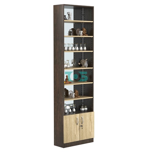 Стеллаж из ДСП с 6-ю полками 250x600 мм серии LEVEL-6 №4-2 (З/C - ЗЕРКАЛО)