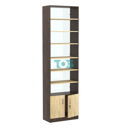 Стеллаж из ДСП с 6-ю полками 300x600 мм серии LEVEL-6 №5-1 (З/C - СТЕКЛО)