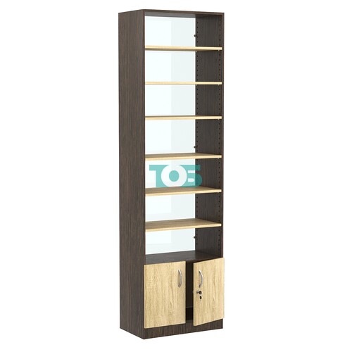 Стеллаж из ДСП с 6-ю полками 350x600 мм серии LEVEL-6 №6-1 (З/C - СТЕКЛО)