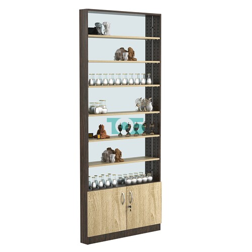 Стеллаж из ДСП с 6-ю полками 100x900 мм серии LEVEL-6 №8-2 (З/C - ЗЕРКАЛО)