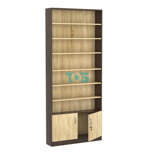 Стеллаж из ДСП с 6-ю полками 200x900 мм серии LEVEL-6 №10-1 (З/C - СТЕКЛО)