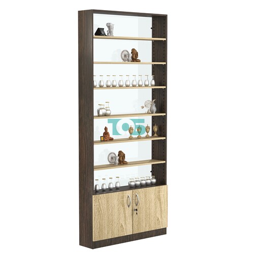 Стеллаж из ДСП с 6-ю полками 200x900 мм серии LEVEL-6 №10-1 (З/C - СТЕКЛО)