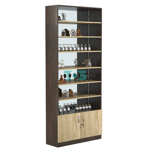 Стеллаж из ДСП с 6-ю полками 300x900 мм серии LEVEL-6 №12-2 (З/C - ЗЕРКАЛО)