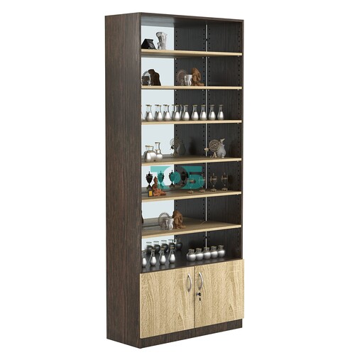 Стеллаж из ДСП с 6-ю полками 350x900 мм серии LEVEL-6 №13-2 (З/C - ЗЕРКАЛО)