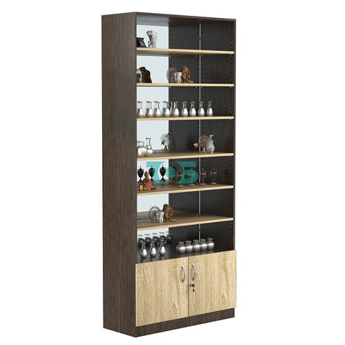 Стеллаж из ДСП с 6-ю полками 400x900 мм серии LEVEL-6 №14-2 (З/C - ЗЕРКАЛО)