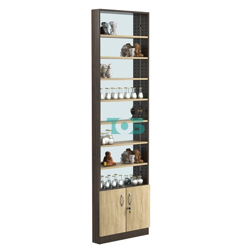 Стеллаж из ДСП с 7-ю полками 100x600 мм серии LEVEL-7 №1-2 (З/C - ЗЕРКАЛО)