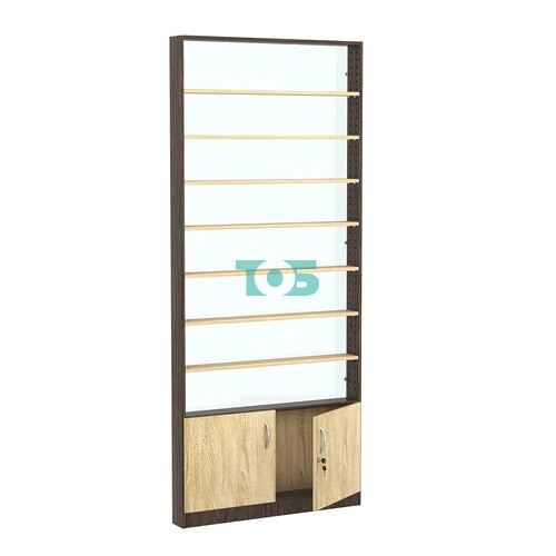 Стеллаж из ДСП с 7-ю полками 100x900 мм серии LEVEL-7 №8-1 (З/C - СТЕКЛО)