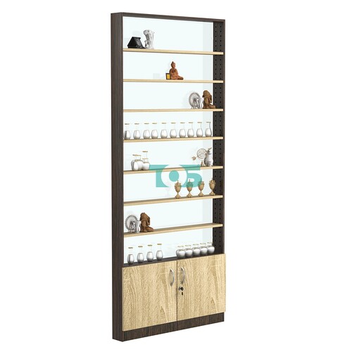 Стеллаж из ДСП с 7-ю полками 100x900 мм серии LEVEL-7 №8-1 (З/C - СТЕКЛО)