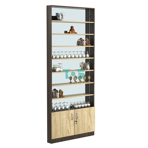 Стеллаж из ДСП с 7-ю полками 100x900 мм серии LEVEL-7 №8-2 (З/C - ЗЕРКАЛО)