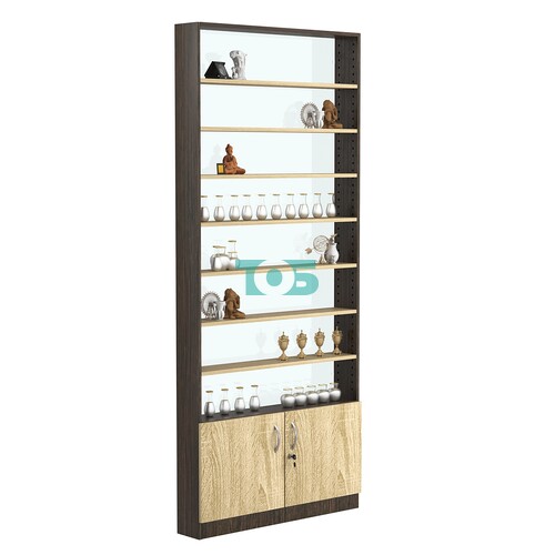 Стеллаж из ДСП с 7-ю полками 150x900 мм серии LEVEL-7 №9-1 (З/C - СТЕКЛО)