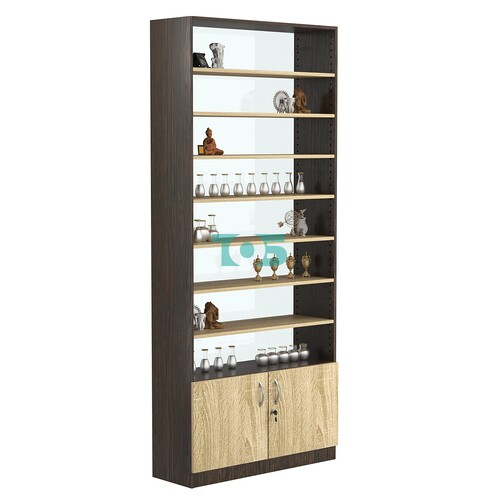 Стеллаж из ДСП с 7-ю полками 300x900 мм серии LEVEL-7 №12-1 (З/C - СТЕКЛО)