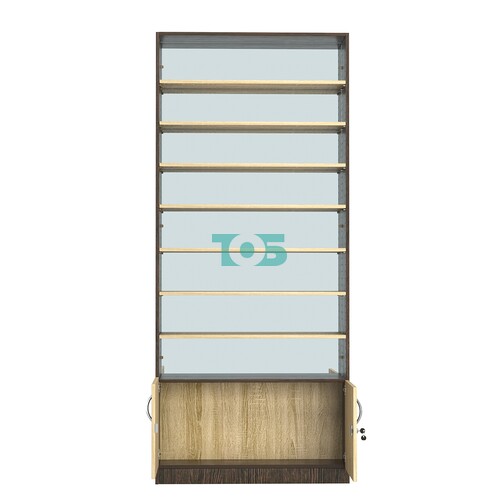 Стеллаж из ДСП с 7-ю полками 300x900 мм серии LEVEL-7 №12-2 (З/C - ЗЕРКАЛО)