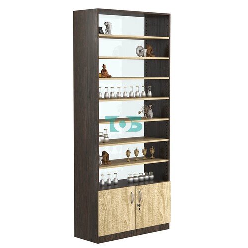 Стеллаж из ДСП с 7-ю полками 350x900 мм серии LEVEL-7 №13-1 (З/C - СТЕКЛО)