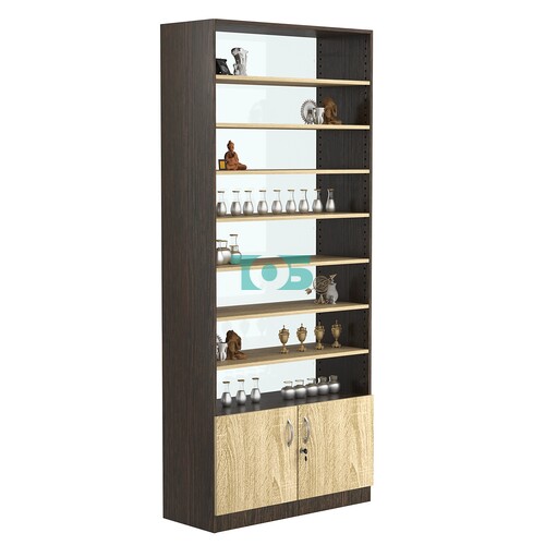 Стеллаж из ДСП с 7-ю полками 400x900 мм серии LEVEL-7 №14-1 (З/C - СТЕКЛО)